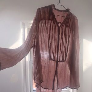 Gorgeous gauzy Free People tunic. Dusty rose colour. Super soft
